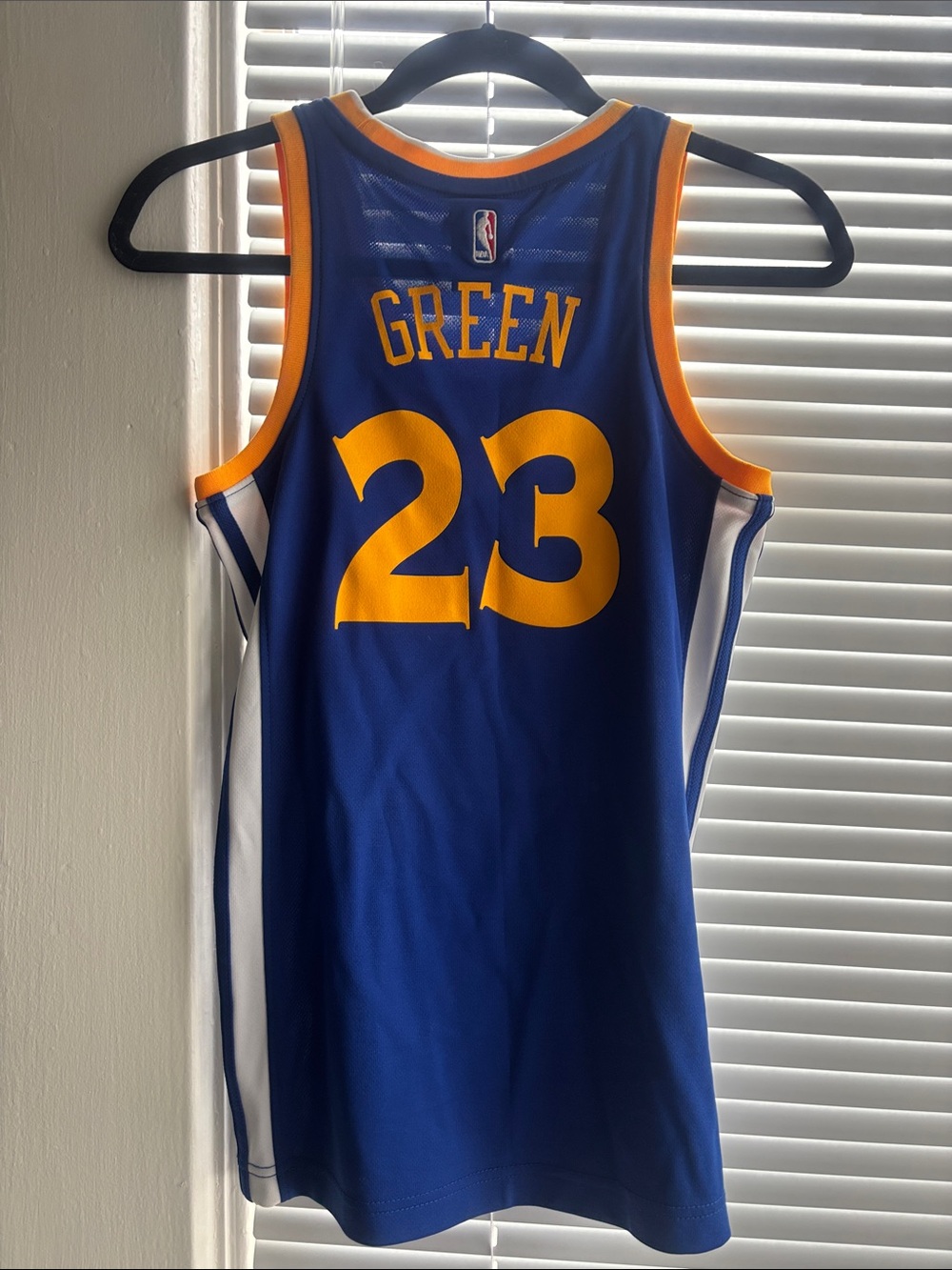 adidas Golden State Warriors Draymond Green #23 Blue and Yellow Jersey